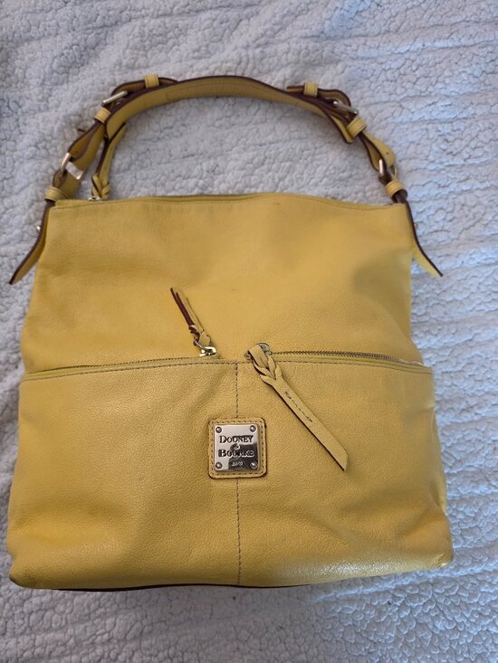 Dooney & Bourke Handbags - Yellow Pebbled Leather Dooney